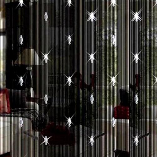 Luxury Beaded Curtain String Door Window Panel Glitter Crystal Ball Tassel String Line Curtain Room Divider Decoration Curtain