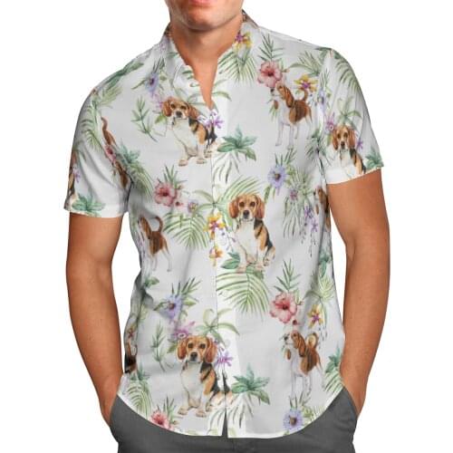 Cute Dog Weeds Anime Shirt 3D Hawaiian Shirt Men Summer Fashion Short Sleeve Shirts Oversized Chemise Homme Camisa Masculina 5XL