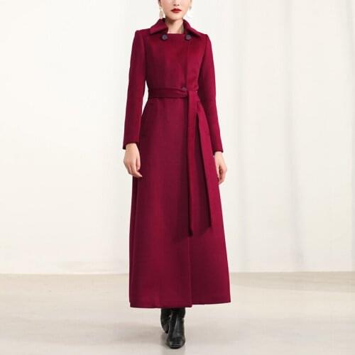 Season in the winter of 2020 autumn winters and thicken the special long woolen cloth coat high-end female cloth coat