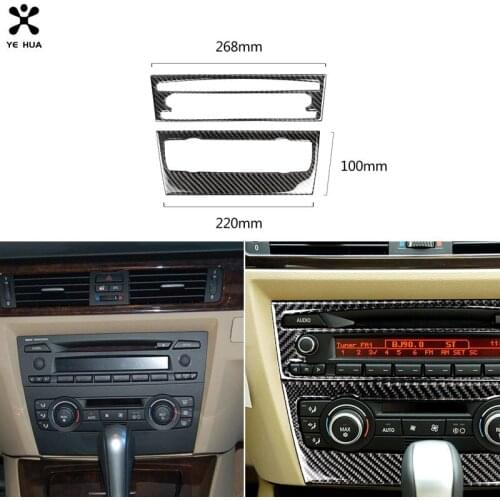 For BMW 3 Series E90 Specialized Real Carbon Fiber Airspeed Accessories Car Interior Air Conditioning CD Panel Cover Trim