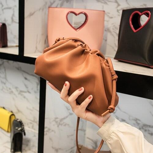 Bag For Women Designer Cloud Clutch Bag 2021 Soft Genuine Leather Bag Party Envelope Purses and Handbags Women Dumpling Bag