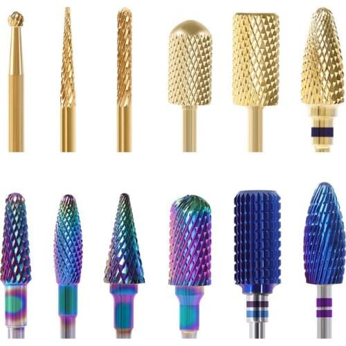 Tungsten Diamond Milling Cutter Nail Art Drill Bit for Manicure Nail Files Electric Rotary Mills Nail Gel Remove Grinder