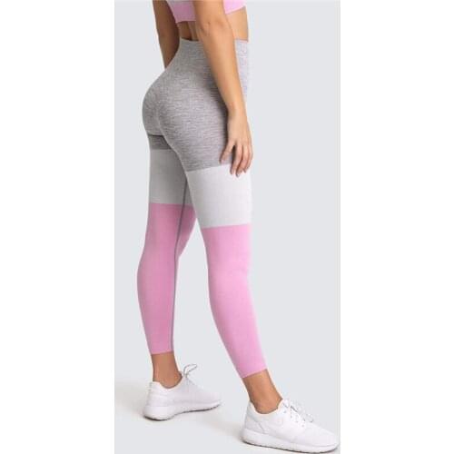 Pink Blue Yellow Super Quality Seamless Slim Tight High Waist Womens Yoga Pants 2021 Popular Ladys Breathable Workout Trousers