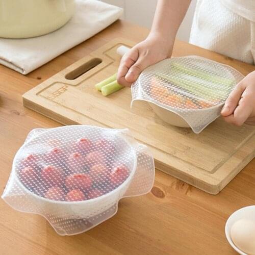 1PC Bowl Cover Food Wrap Seal Vacuum Lid Reusable Silicone Stretch Multifunctional Food Fresh Keeping Kitchen Tool