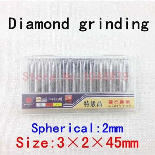 30 / box,Diamond grinding, grinding needles, grinding rods, ground rods. Ball: 3*2*45mm