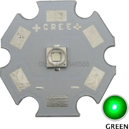 5x Cree 3W XPE2 XP-E2 Green Color 520nm - 530nm High Power LED Emitter Diode on 8mm / 10mm / 12mm/ 14mm/ 16mm/ 20mm PCB