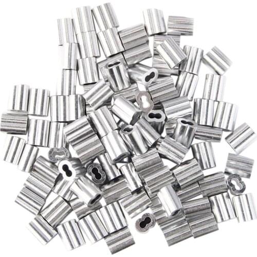 100pcs Aluminum Crimping Loop Sleeve for m Diameter Wire Rope and Cable