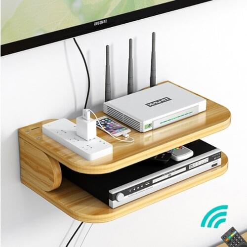 Wireless WIFI TV set-top box Router rack No-perforating storage boxes Living Room Simple Wall-mounted Decorative Shielding Case