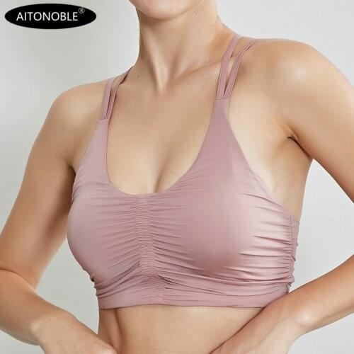 Aitonoble 2020 New Fitness Bra Sport Bra Yoga Vest Jumpsuit Sport Bra Ladies Running Bra Sporting Wear