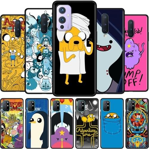 Black Case For OnePlus Nord N200 CE 2 8t 8 N10 7 7t Pro N100 9 9R Z Bumper Soft TPU Fundas Coque Silicone Adventure Time anime