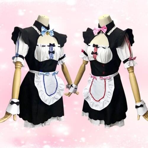 Chocola NEKOPARA Cosplay Chocola Vanilla Maid Dress Costume Cat Neko Girl NEKOPARA Cosplay Women Costume Game