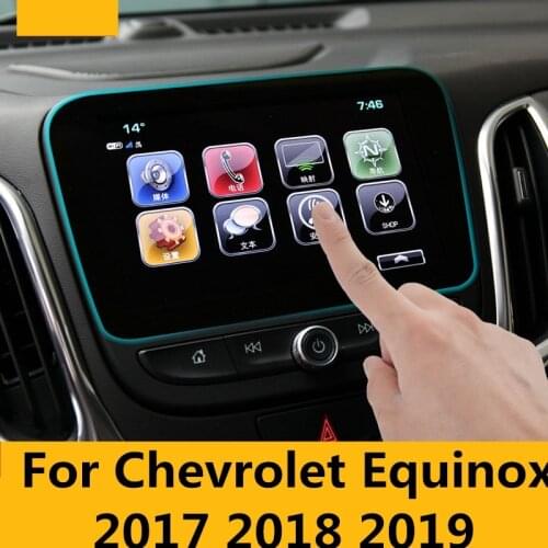 For Chevrolet Equinox 2017 2018 2019 Car styling Navigation Tempered Glass Screen Protector Steel Portective