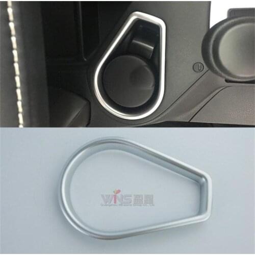 For Toyota RAV4 2016 2017 2018 Matt Silver Chrome Interior Mouldin Ashtray Trim Cover Decorative Car Styling Accessioy