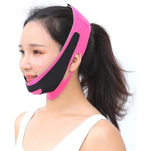Elastic Face Slimming Bandage V Line Face Shaper Women Chin Cheek Lift Up Belt Facial Massage Strap Face Skin Care Tools 30