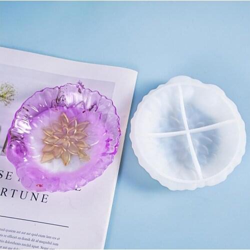 Aouke Mold DIY crystal drop mold leaf plate petal creative storage ornament silicone mold