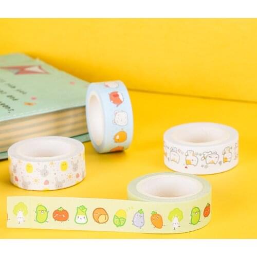 Kawaii Can Tear Tape Creative Paper Glue Animal Pattern Cartoon Hand account Material Lipstick Sticker Office Student Supplies