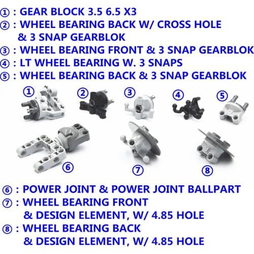 MOC Building Block Self-Locking Bricks Technical Parts Technical Suspension System parts compatible with Lego for The Boys Toy