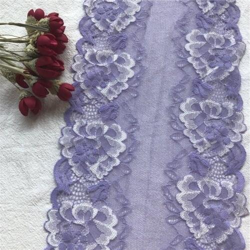 Flowers handmade Purple and white diy craft accessories embroidery lace fabrics curtains sofa sewing lace17.5cm