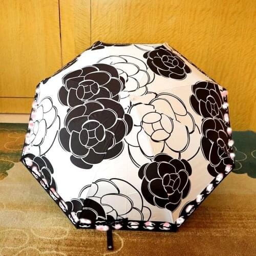 Fashion Three-fold Umbrella The New Automatic Small Black Coating Sunscreen Rain And Sun Dual-use Paraguay umbrella academy