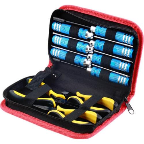10 in 1 Tool Kit Screwdriver Pliers with Box For Helicopter Plane RC Model Car