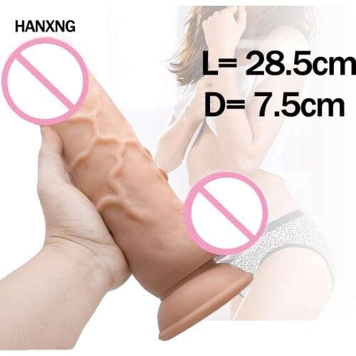 7.5cm Huge Dildo Sex Toys For Women Masturbators Big Penis Cock Vaginal Anal No Vibrator Dildofor Female Toy Shop