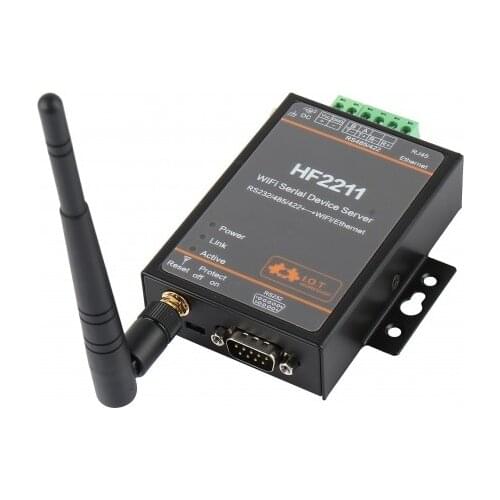 Serial server device RS422/RS232/RS485 to Ethernet WiFi Converter TCP/IP/Telnet /Modbus TCP Web Configuration