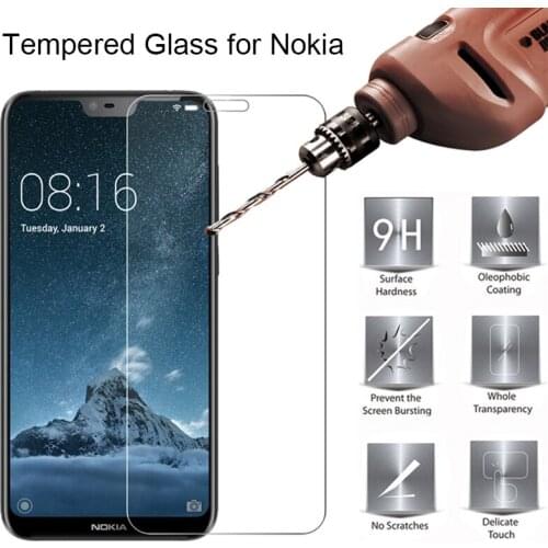 Transparent Tempered Glass for Nokia 7 Plus 8 9 Phone Film Toughed Clear Protective Screen Protector for Nokia 5 6 2017 4 3 2 1