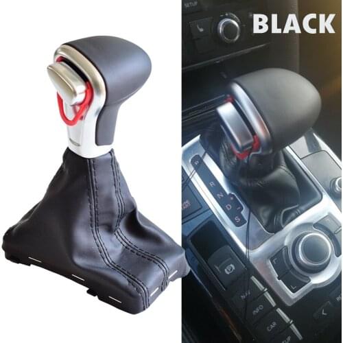 For Audi A3 8P 2004-up AT Gear shift knob Lever HandBall Gaiter Boot Cover Car Styling Auto Automatic Shift Knob