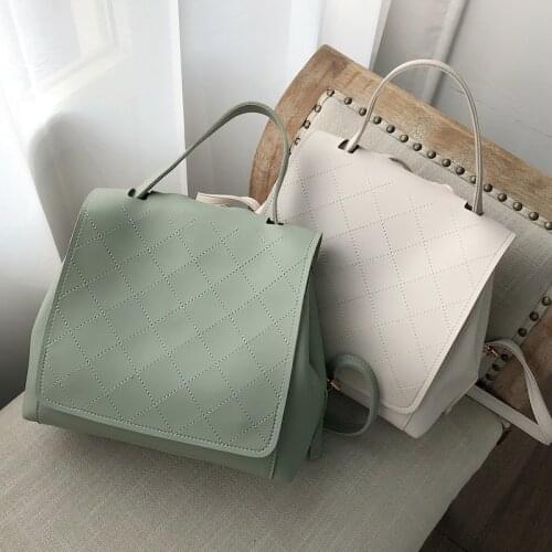 PU Leather Backpack for Women Anti-theft High Quality White Travel Backpacks School Bags for Teenage Girls Mochila MD0263