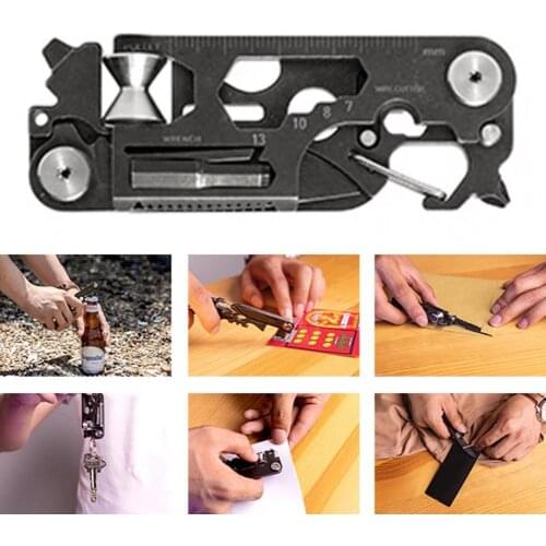Foldable Knife Multifunctional Sharp Blade Black 30 in 1 Survival Tool Pocket Cutter Outdoor survival tool