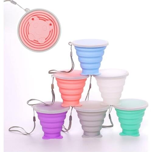 Super High Quality Food Grade Foldable Cup Portable Outdoor Tableware 250ML Camping Hiking Travelling Water Drinking Coffee Cups