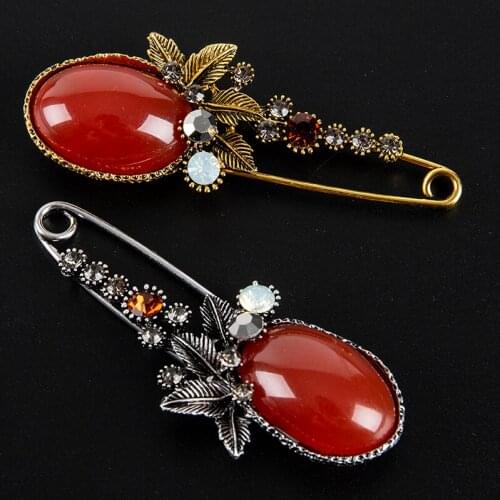 1pc Vintage Large Pin Brooches For Women Sweater Pin Fashion Design Wedding Pin Jewelry Gift Brooch New