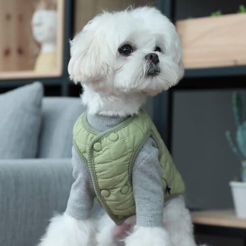 Warm Pet Dogs Cat Cotton Vest Puppy Clothes Winter Match With Dog Bottoming Shirt Cats Base Jacket Coat Chihuahua Dogs Clothing