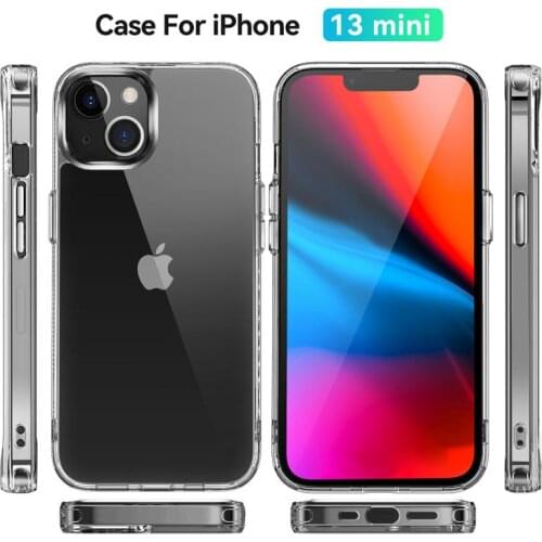1PCS Cell Phone Case For iPhone 13 Pro Max Shockproof Transparent Protection Clear Back Cover For iPhone 13 Max MINI Case