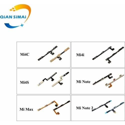 QiAN SiMAi 1PCS New Volume & power on/off Button flex cable For Xiaomi Mi4C Mi4i Mi4s Mi Note Max Note2 Red Note 3G 4G 2 3 4 4X