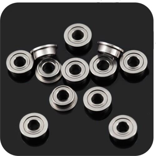 100pcs F683ZZ MF73ZZ 3*7*2.5 miniature flange deep groove ball bearings 3x7x2.5 mm model bearing