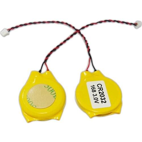 2PCS/lot CR2032 2032 battery wire 2pin Laptop motherboard BIOS CMOS battery with wire disassemble battery Accessories & Parts