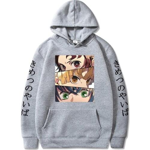 2021 Demon Slayer Fall Pullover Sweatshirt Kamado Tanjirou Printed Hoodies Kimetsu No Yaiba Sudaderas Mujer Women 3D Hoodies