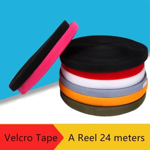 24M Length Magic Velcro Tape Separate Hook and Loop Side velcro cable 2cm Width DIY Nylon Sticker Disks Tape sewing accessories