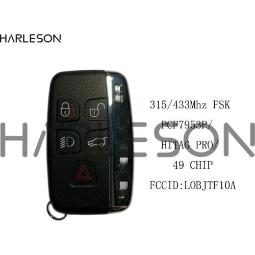 5 Button Smart Remote Key Fob 315/434Mhz for Land Rover Range Sport Evoque Vogue LR4 2010-2016 KOBJTF10A PCF7953 chip Nomark