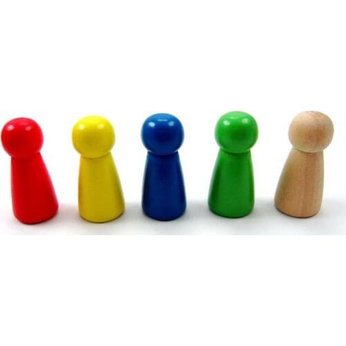 5Pcs/Set 31*15mm Chess Pieces Board Games Accessories Wood Pawn/Chess Card Pieces For Board Game