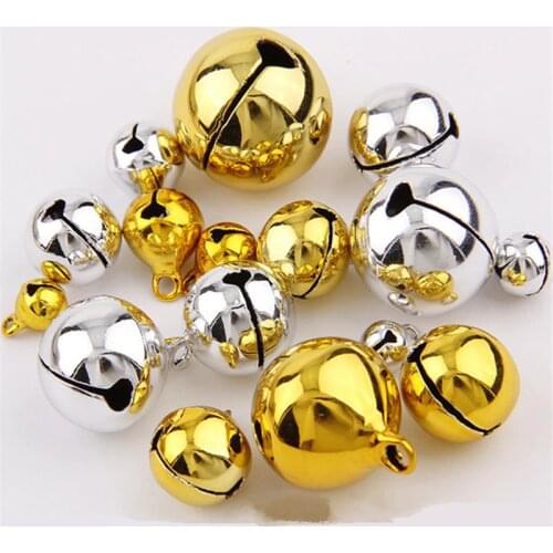 6-25 mm Jingle Bells Copper Pendants For Home Festival Party Decorations Christmas Tree Hanging Ornaments DIY Crafts Accessories