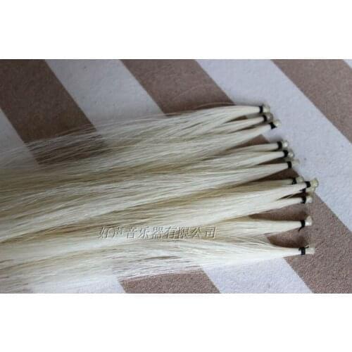 60 hanks natural white Mongolia horsetail violin &viola&cello bow hair free shipping violin parts&accesories
