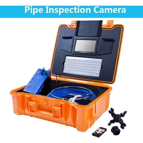 7Inch Color TFT LCD Screen Pipe Video Inspection Snake Camera System 12pcs LED And Keyboard 25MM Drain Sewer Camera 20M