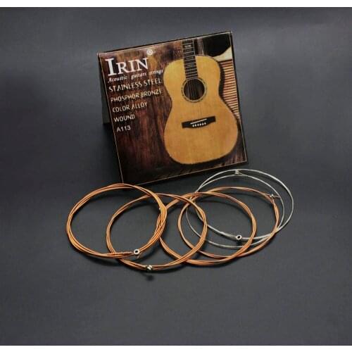 6 Pcs/Set Acoustic Folk Guitar String Replacement Parts Steel Core 6 Strings Kit High Quality Musical Instrument Accessories