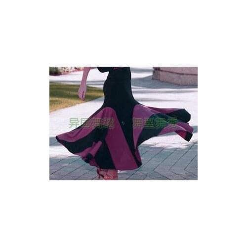 Ballroom dance modern dance ballroom dance double color collocation and put modern dress skirt M08017 modern practice