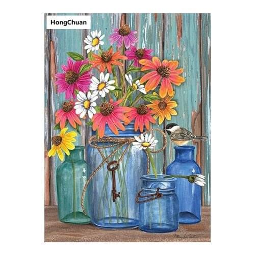 Fast delivery flower retro mural 5D DIY round/square diamondpainting embroiderymosaic cross stitchhome decoration new year gift