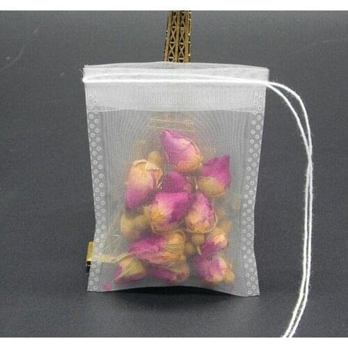 6x8cm Teabags Empty Tea Bags Nylon Material With String Heal Seal Filter Paper for Herb Loose Tea