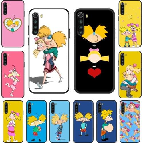 Cartoon Hey Arnold Phone case For Xiaomi Redmi Note S2 4 5 6 7 8 A S X Plus Pro black painting prime 3D back soft bumper luxury
