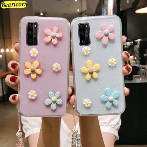 Sun Flower Case For Huawei Honor 8X 8A 8S 9X 9A 9C 10i 20i 20s 30s 30i View 10 20 30 Pro Lite V10 V20 V30 Cover Crystal Starp